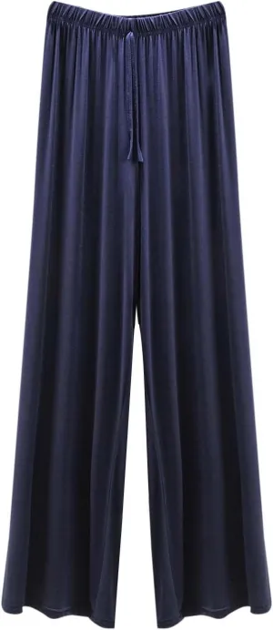 Women's Sleep Pants Summer Modal Lounge Home Wear Bottoms Pajama Pj Pant with Pocket Drawstring Slacks Trouser Clothes