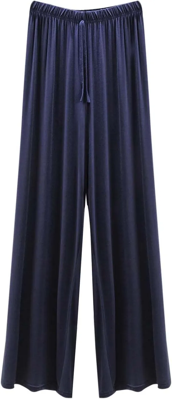 Women's Sleep Pants Summer Modal Lounge Home Wear Bottoms Pajama Pj Pant with Pocket Drawstring Slacks Trouser Clothes