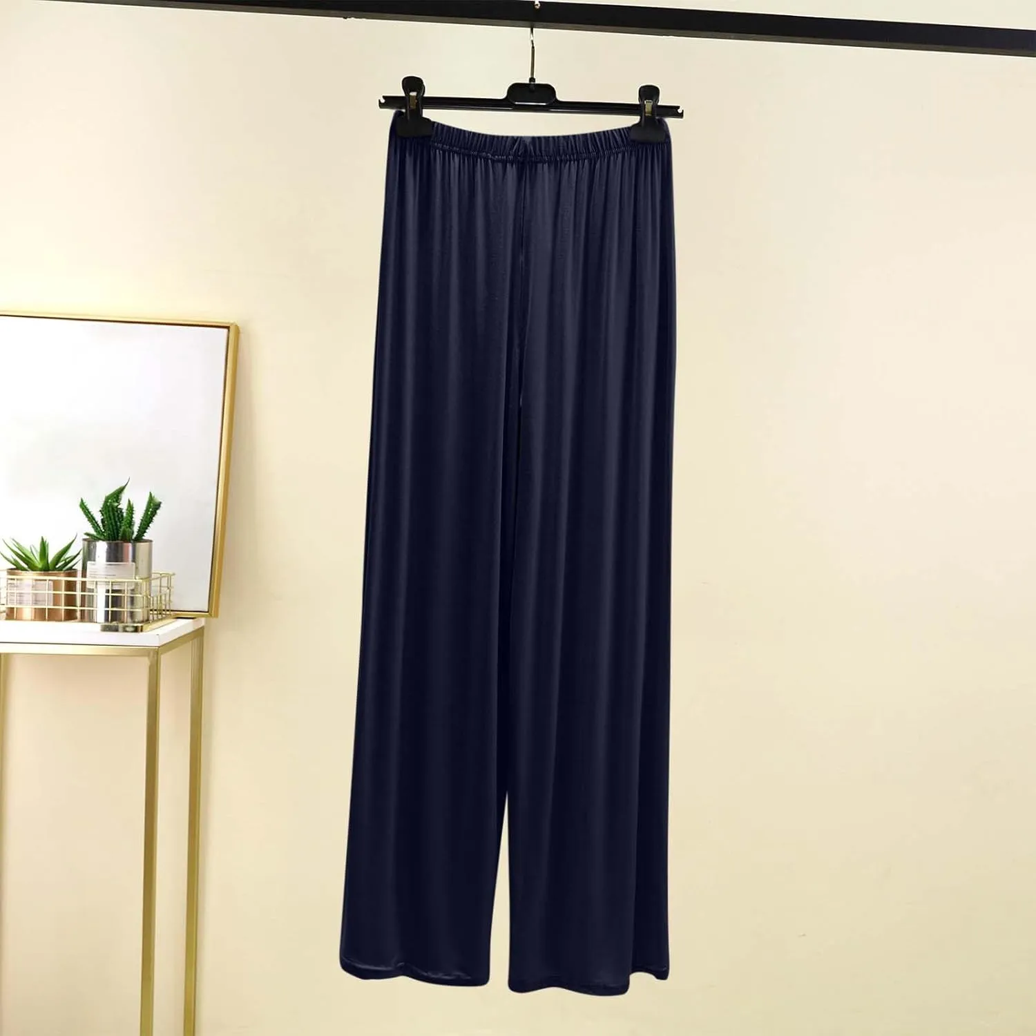Women's Sleep Pants Summer Modal Lounge Home Wear Bottoms Pajama Pj Pant with Pocket Drawstring Slacks Trouser Clothes