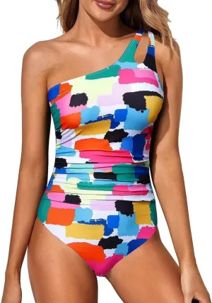 Womens Swimsuits One Piece Bikini Gathering Multi String Swimsuit Modest Swimwear Black Swimsuit for Women One Piece