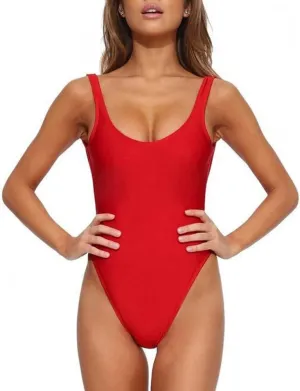 Women's Vintage Push up One Piece Swimsuits Tummy Control Sexy Backless Bathing Suits Plus Size Summer Swimwear