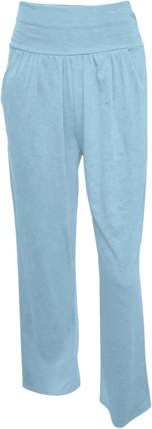 Women's Yoga Jogging Long Pants Casual Wide Straight Leg Loose Fit Bottoms High Waisted Elastic Athletic Workout Trousers