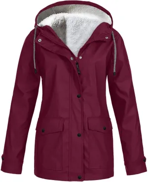 XUETON Women's Casual Zip Up Anork Jackets Fleece Lined Downs Puffer Jacket Windproof Warm Down Outerwear Anorak Utility Hiking Ski