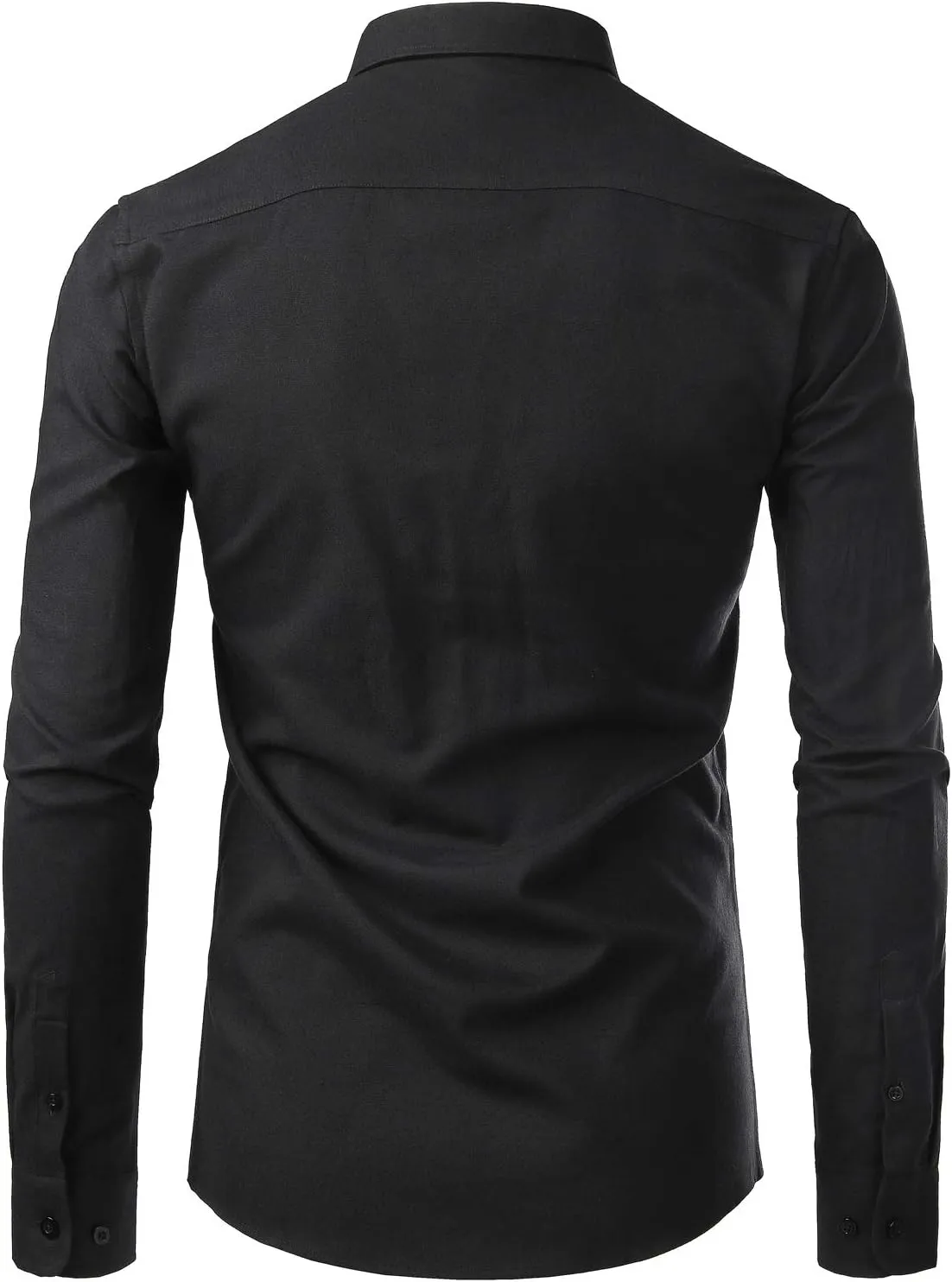 ZEROYAA Men's Hipster Casual Slim Fit Long Sleeve Button Down Oxford Shirts with Chest Pocket