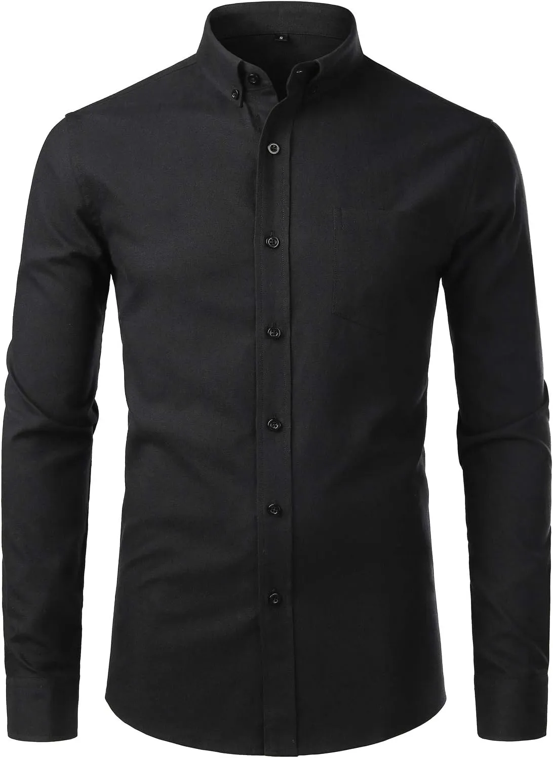 ZEROYAA Men's Hipster Casual Slim Fit Long Sleeve Button Down Oxford Shirts with Chest Pocket