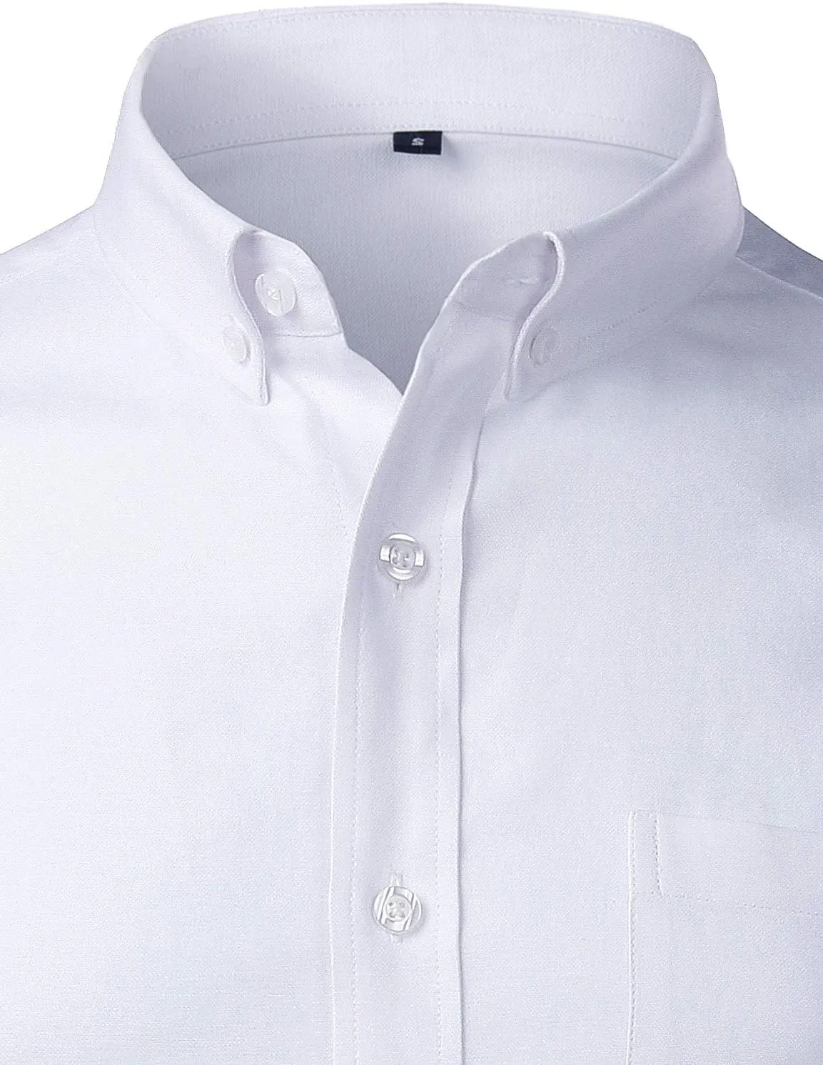 ZEROYAA Men's Hipster Casual Slim Fit Long Sleeve Button Down Oxford Shirts with Chest Pocket