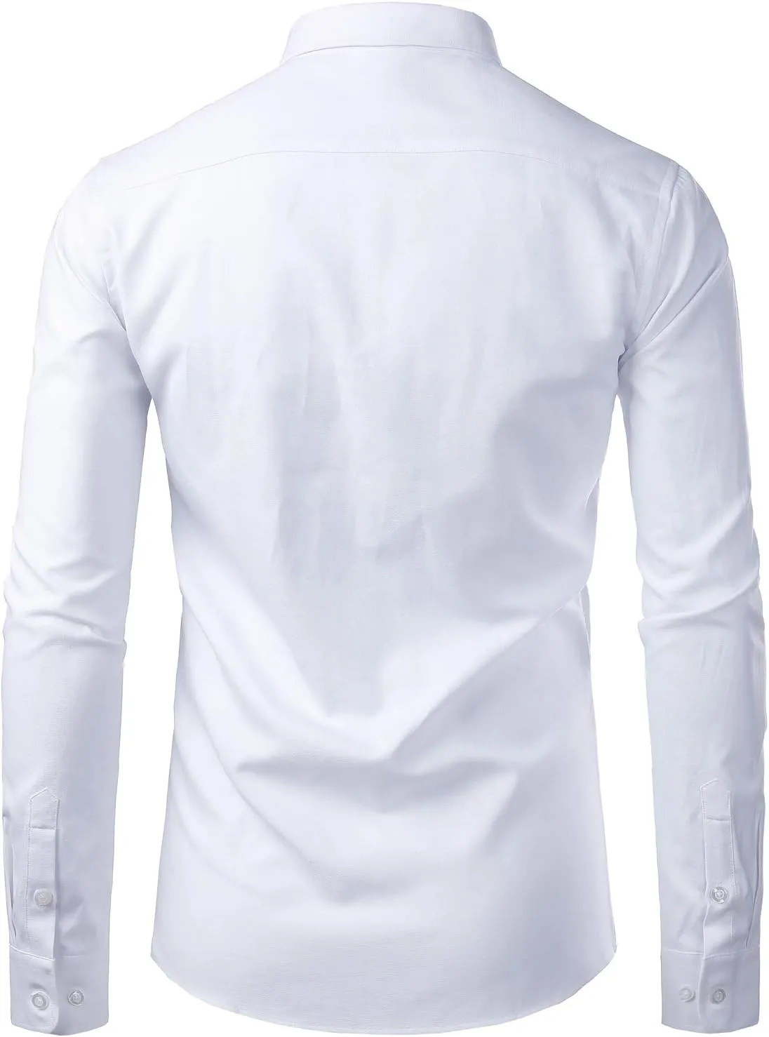 ZEROYAA Men's Hipster Casual Slim Fit Long Sleeve Button Down Oxford Shirts with Chest Pocket