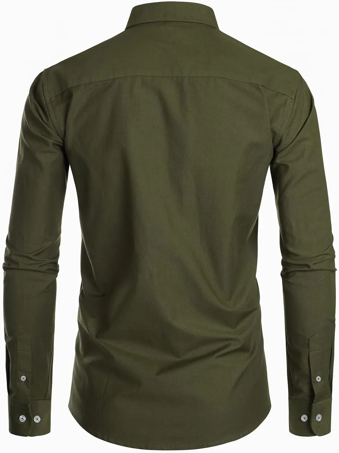 ZEROYAA Men's Hipster Casual Slim Fit Long Sleeve Button Down Oxford Shirts with Chest Pocket