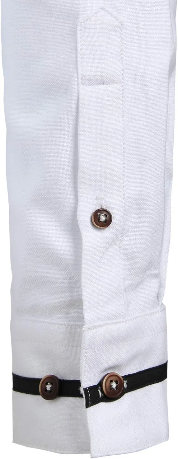 ZEROYAA Mens Hipster Mandarin Collar Slim Fit Long Sleeve Casual Button Down Oxford Dress Shirt with Pocket